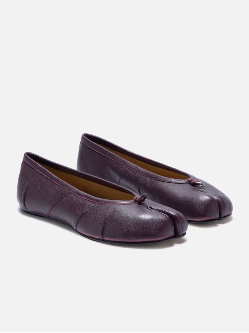 Maison Martin Margiela Women's Split-Toe Ballet Flats - Merlot